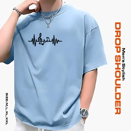 Men’s Stylish Drop Shoulder- Sky Blue
